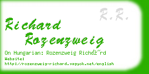 richard rozenzweig business card
